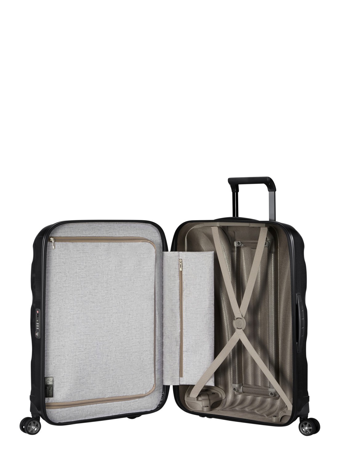 Samsonite C-Lite spinner 69 cm  - voorkant 6 zwart