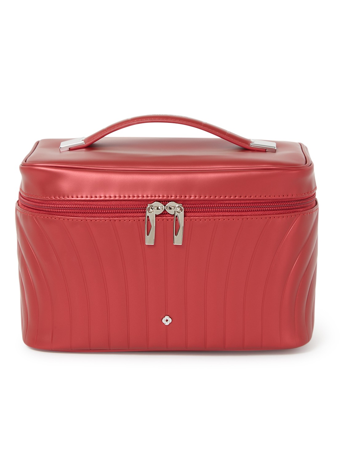 Samsonite C-Lite toilettas met glanzende finish - voorkant donkerrood