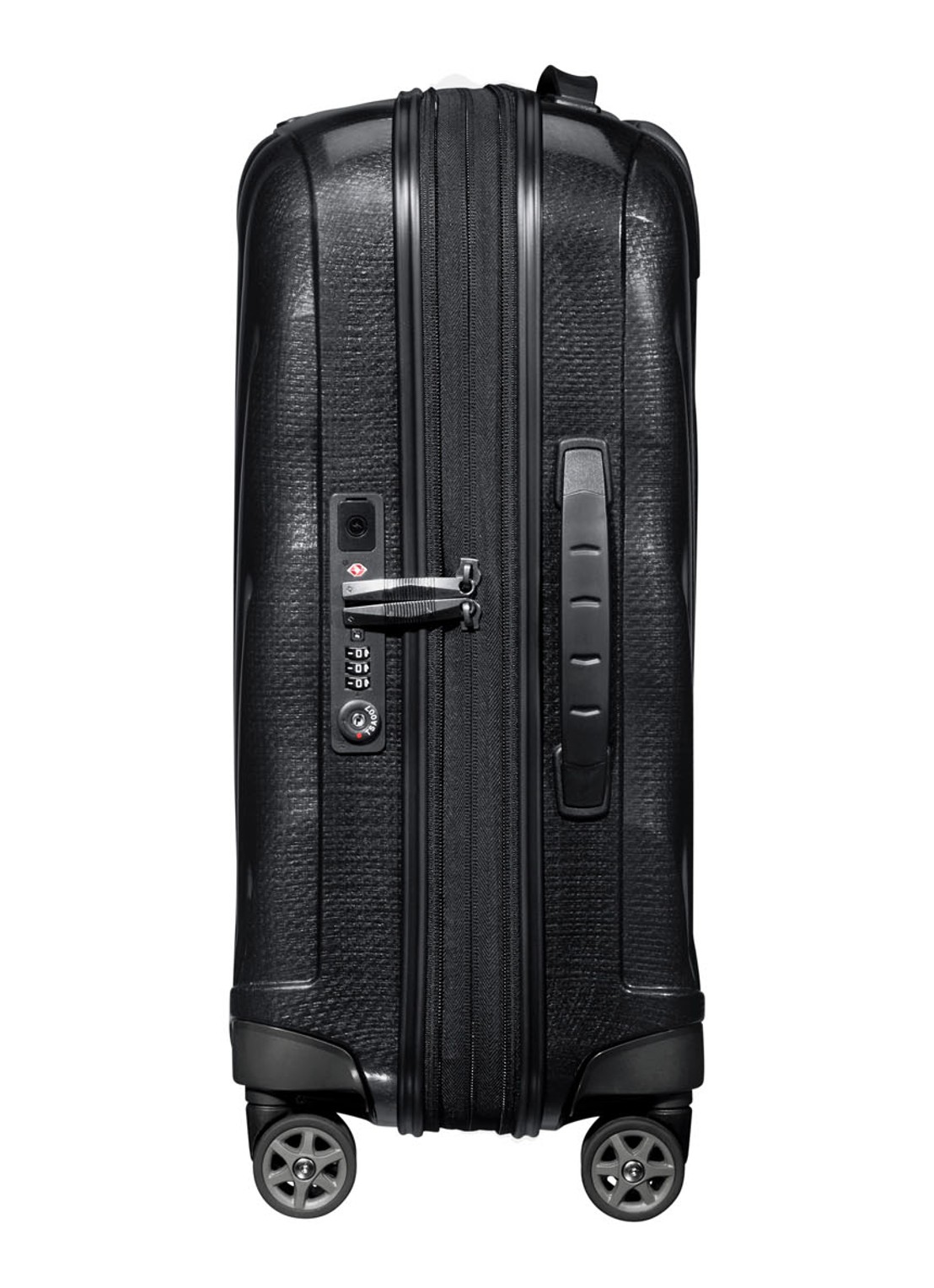 Samsonite C-Lite uitbreidbare spinner met USB-poort 55 cm - detail zwart