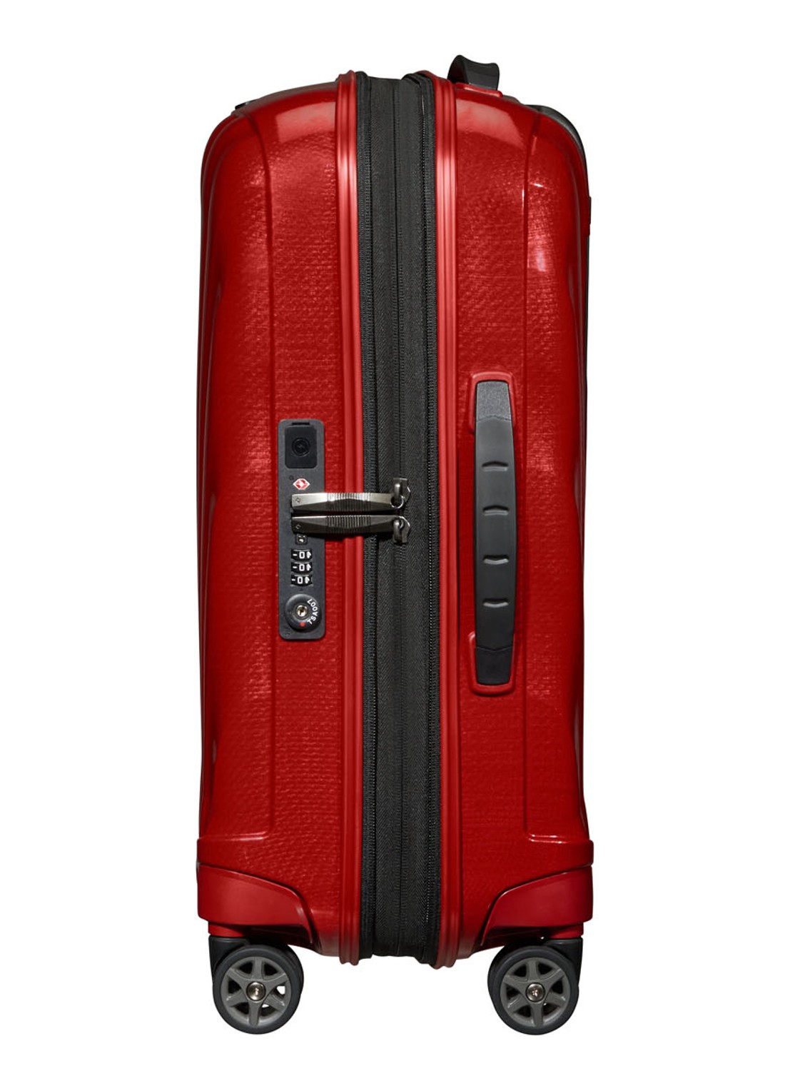 Samsonite C-Lite uitbreidbare spinner met USB-poort 55 cm - detail steenrood