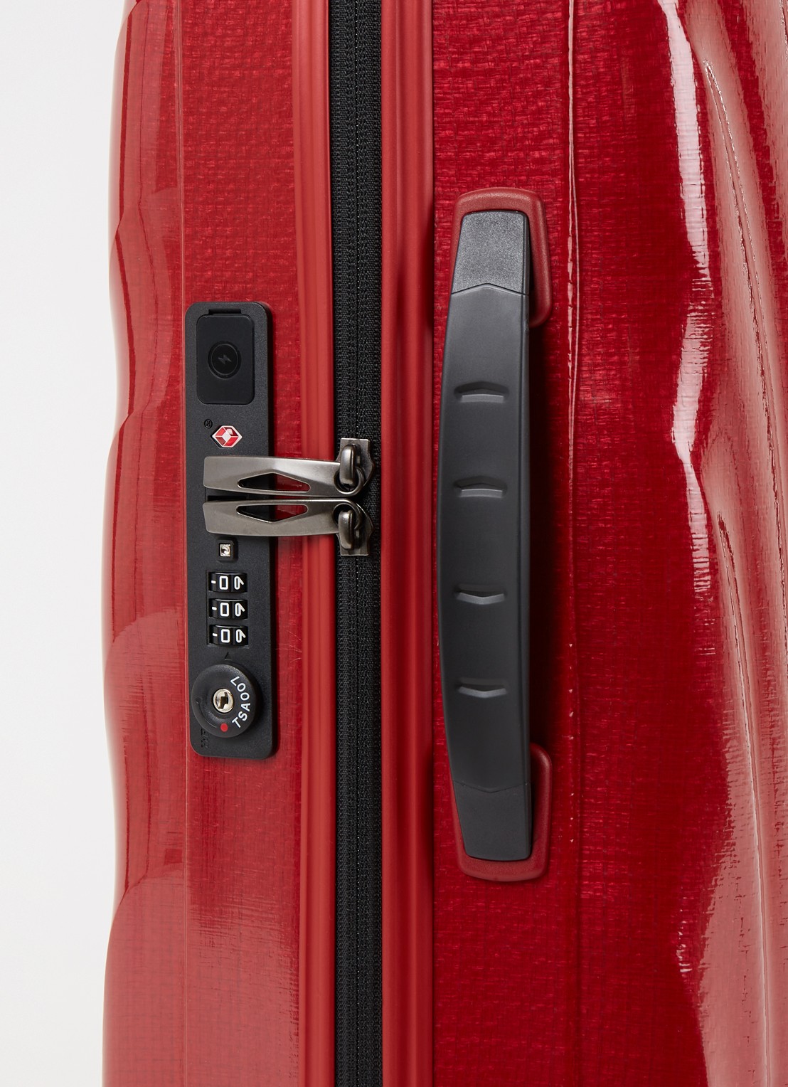 Samsonite C-Lite uitbreidbare spinner met USB-poort 55 cm - detail 3 steenrood