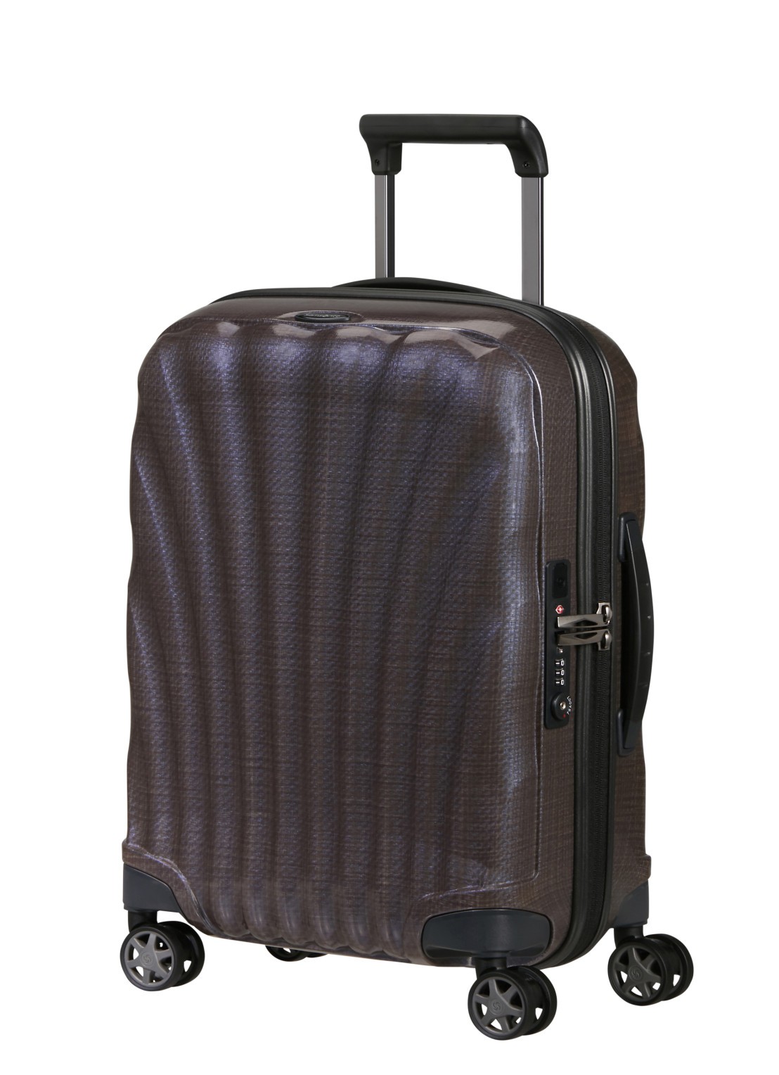 Samsonite C-Lite vergrootbare spinner 55 cm - voorkant 2 aubergine