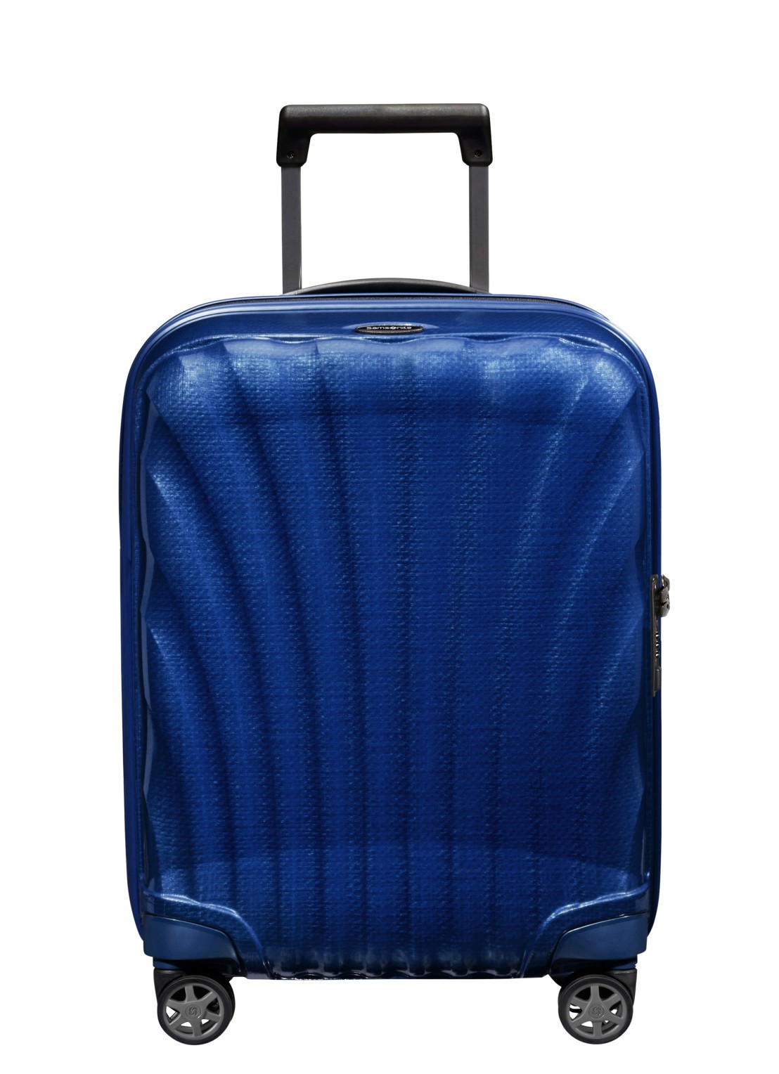Samsonite C-Lite vergrootbare spinner 55 cm - voorkant 2 kobaltblauw