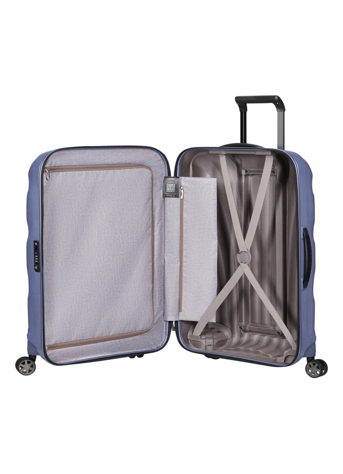 Samsonite C-Lite vergrootbare spinner 69 cm - achterkant 4 lavendel