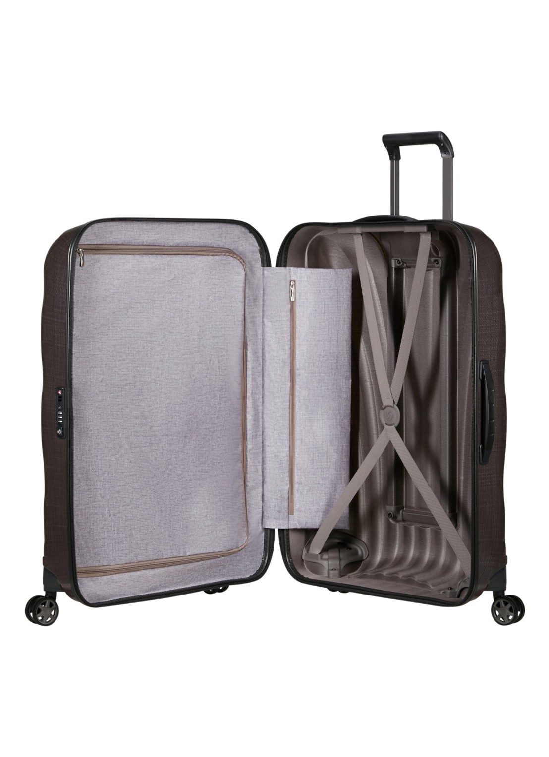 Samsonite C-Lite vergrootbare spinner 75 cm - detail aubergine