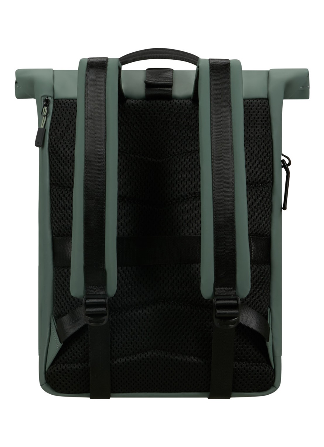 Samsonite Coatify Biz Rolltop rugzak met 14.1 inch laptopvak - achterkant olijfgroen
