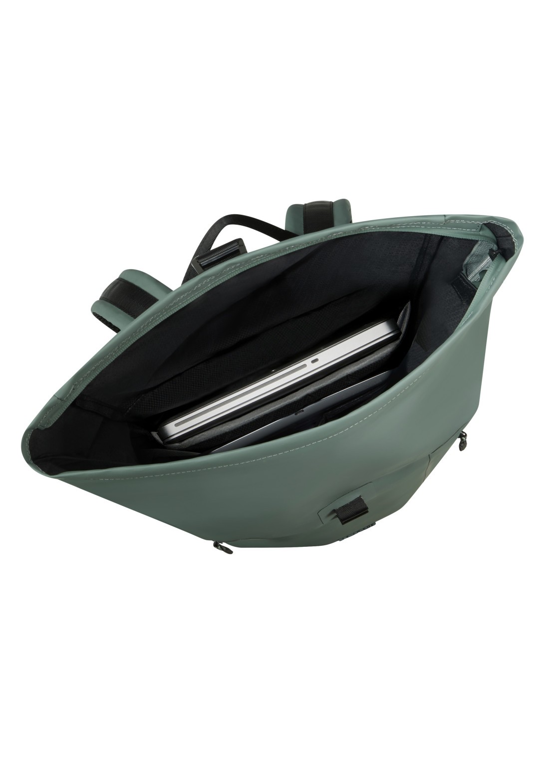 Samsonite Coatify Biz Rolltop rugzak met 14.1 inch laptopvak - detail 4 olijfgroen