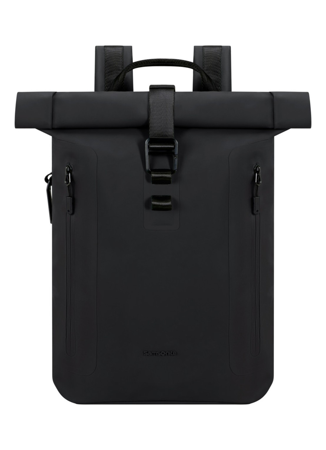 Samsonite Coatify rolltop rugzak met 14,1 inch laptopvak - voorkant zwart