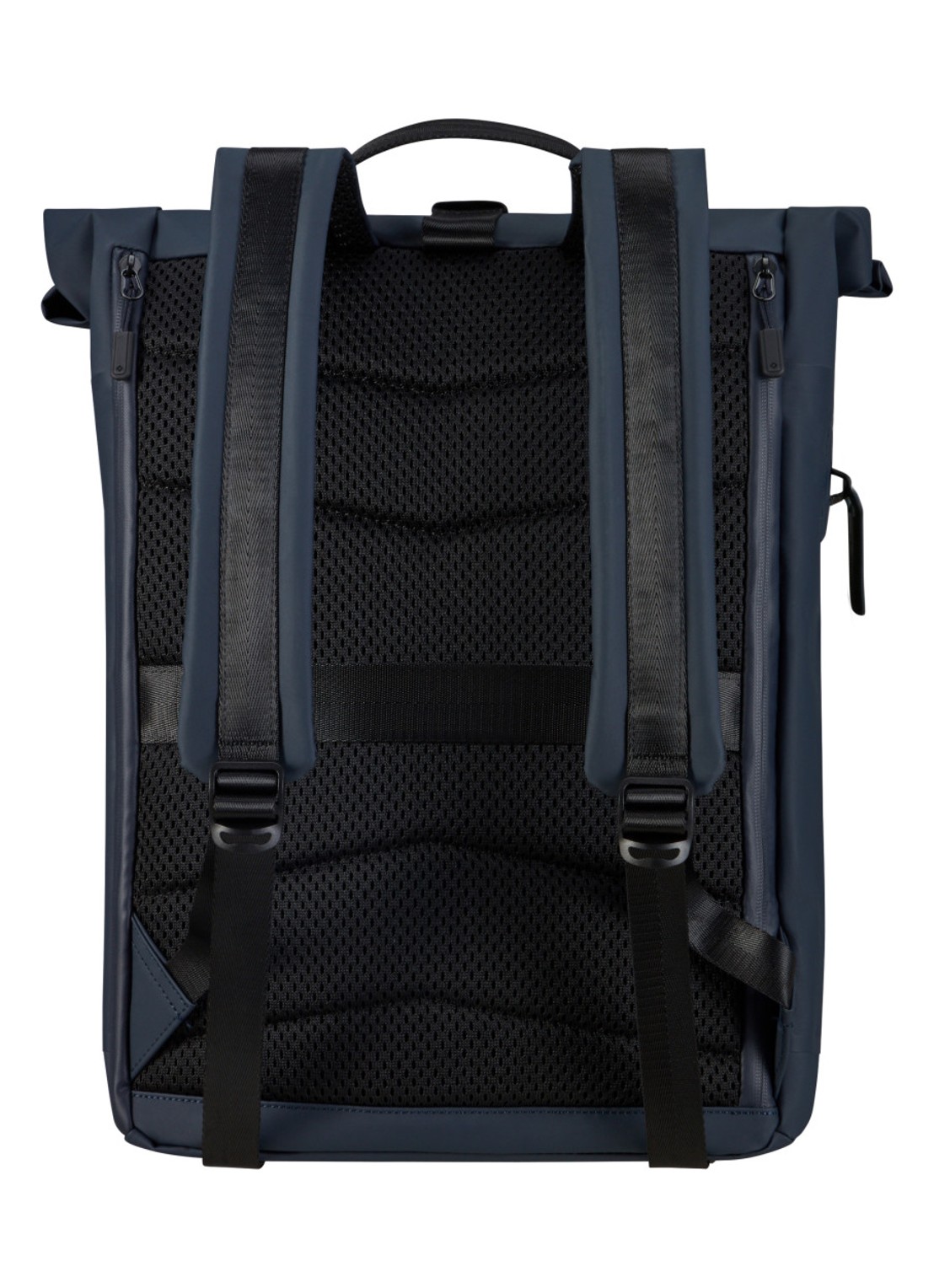 Samsonite Coatify rolltop rugzak met 15,6 inch laptopvak - achterkant donkerblauw