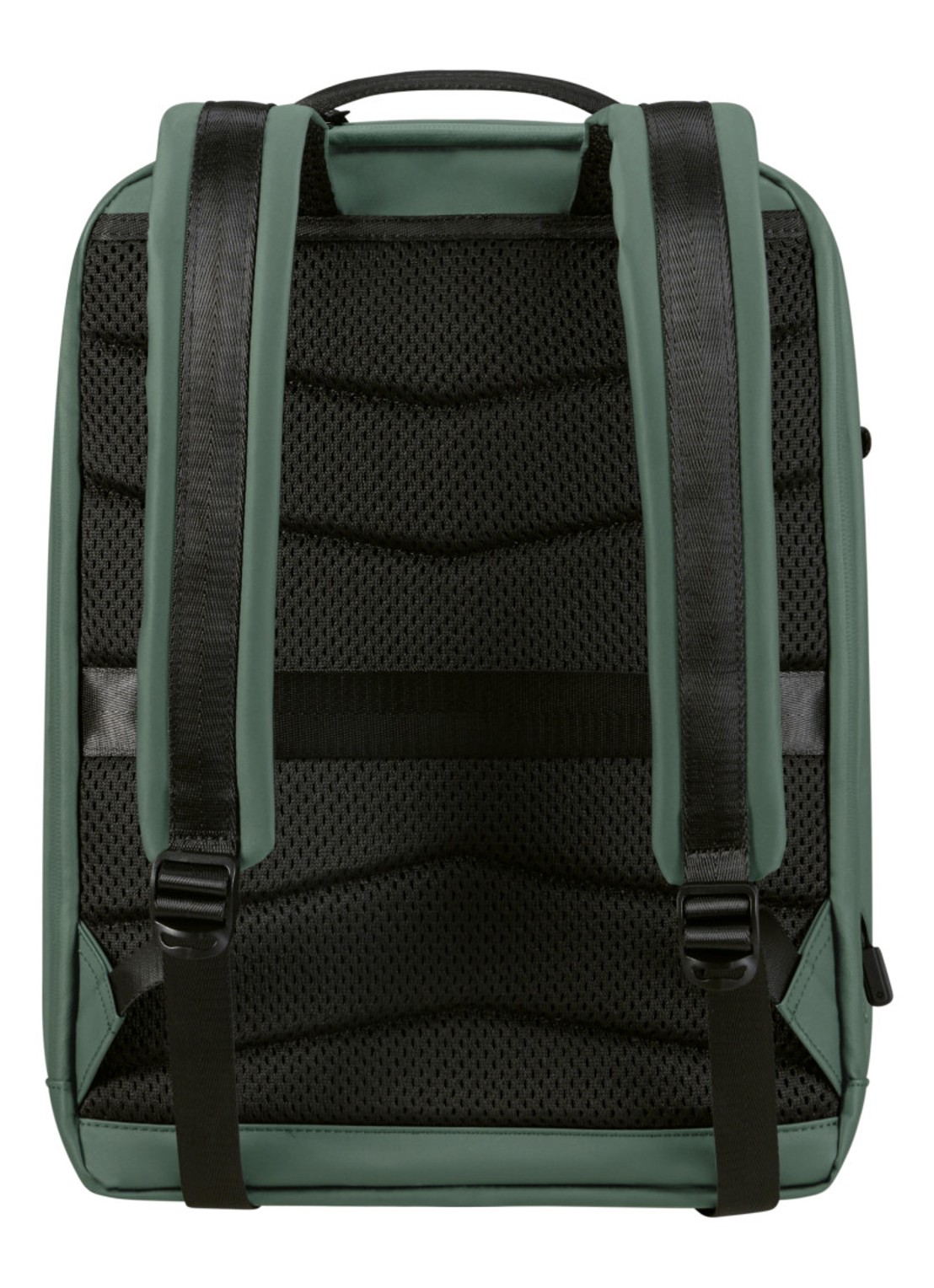 Samsonite Coatify vergrootbare rugzak met 15,6 inch laptopvak - achterkant olijfgroen