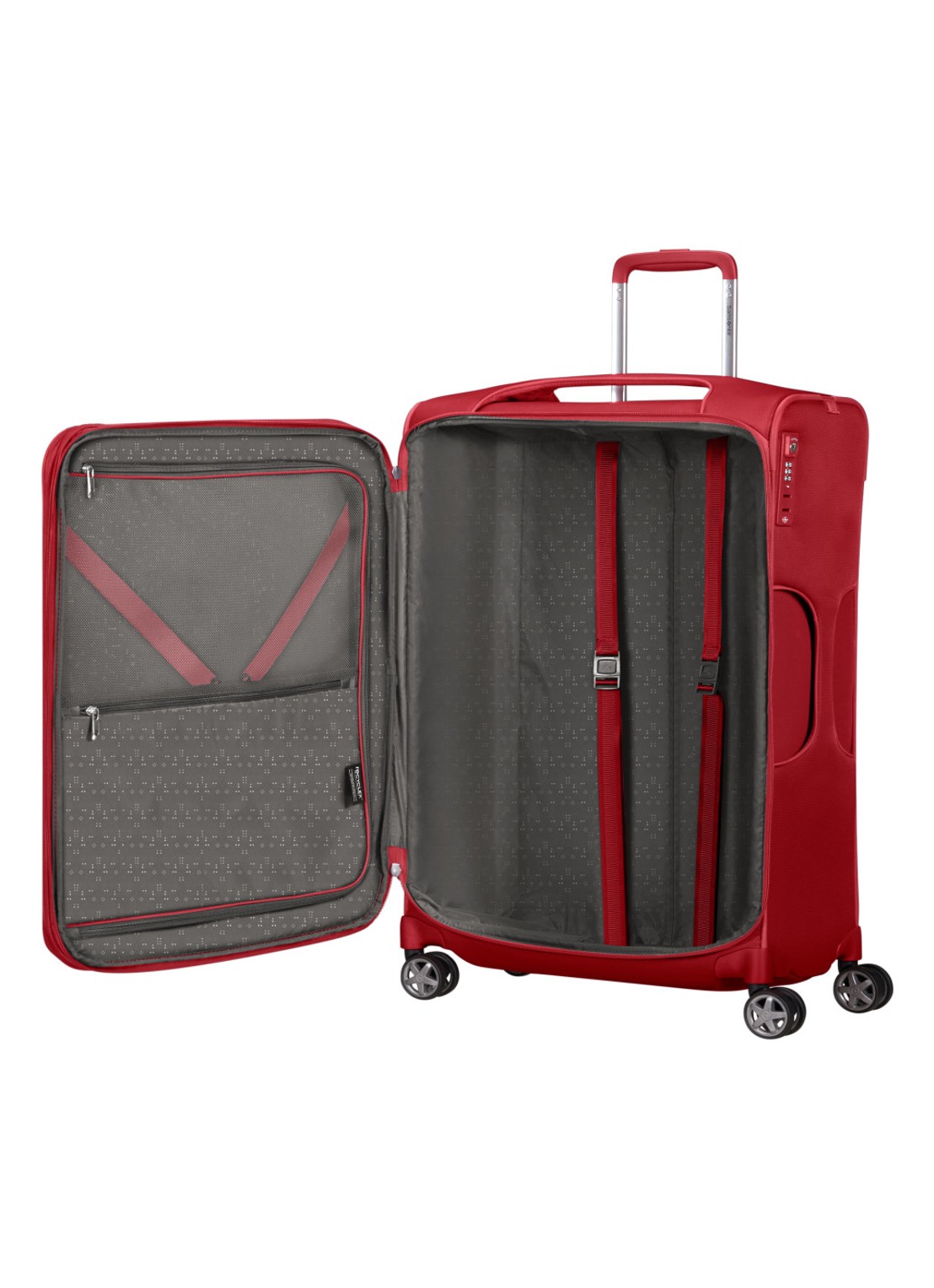 Samsonite D'LITE spinner 78 cm  - voorkant 6 steenrood