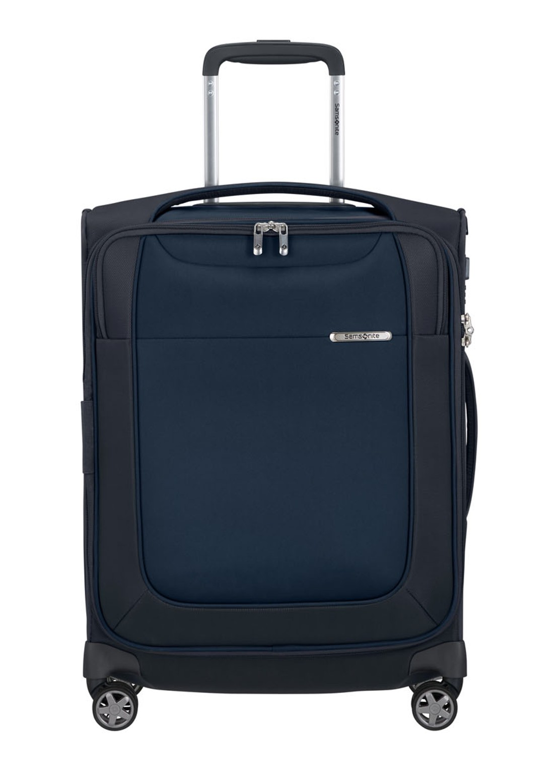 Samsonite D'Lite uitbreidbare spinner 55 cm - voorkant donkerblauw