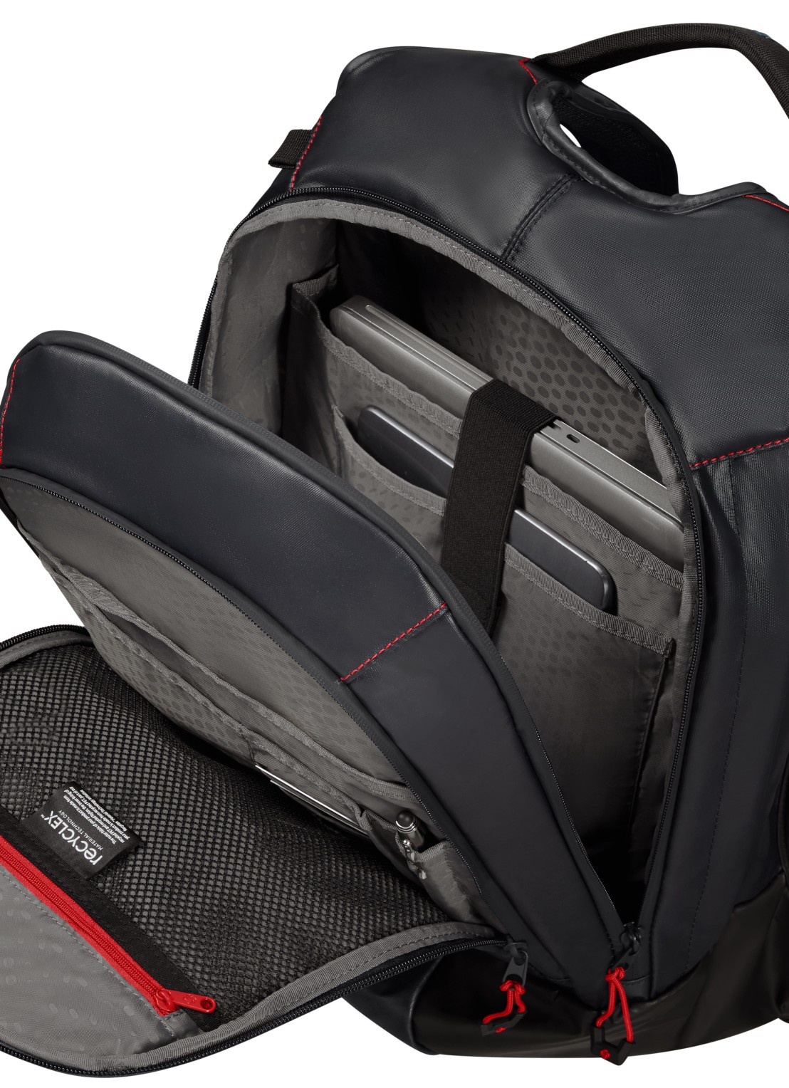 Samsonite diver L rugzak met 17 inch laptopvak - detail zwart