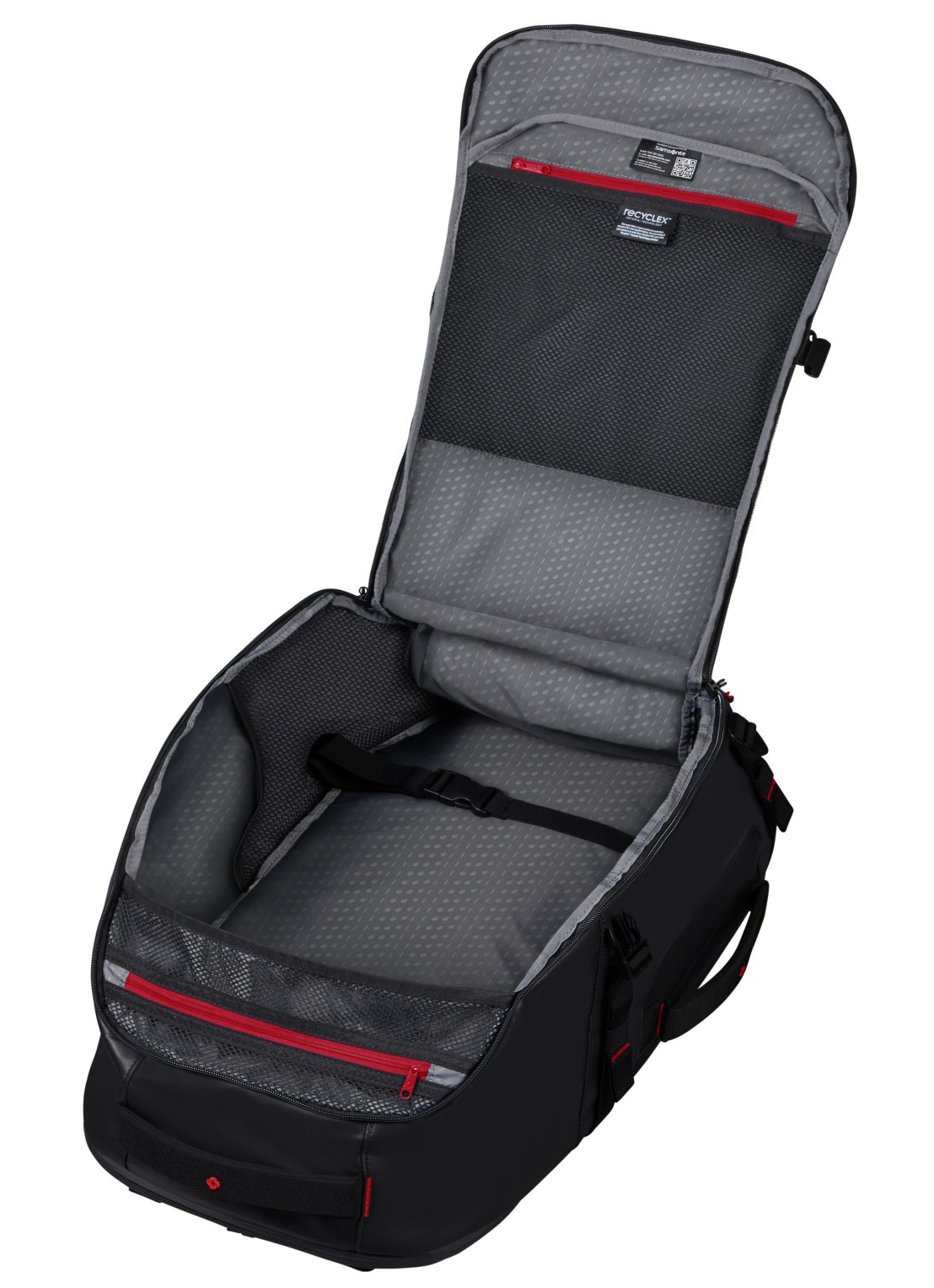 Samsonite diver M rugzak met 15,6 inch laptopvak - detail zwart