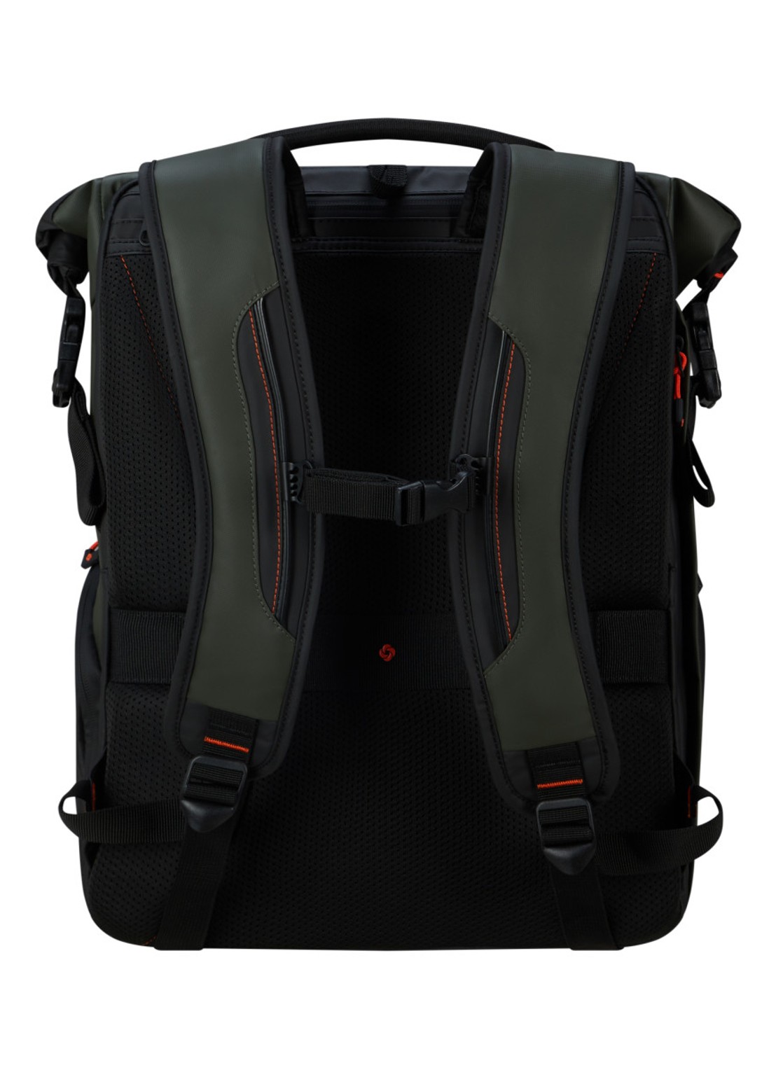 Samsonite diver Rolltop rugzak L met 17 inch laptopvak - achterkant 4 legergroen