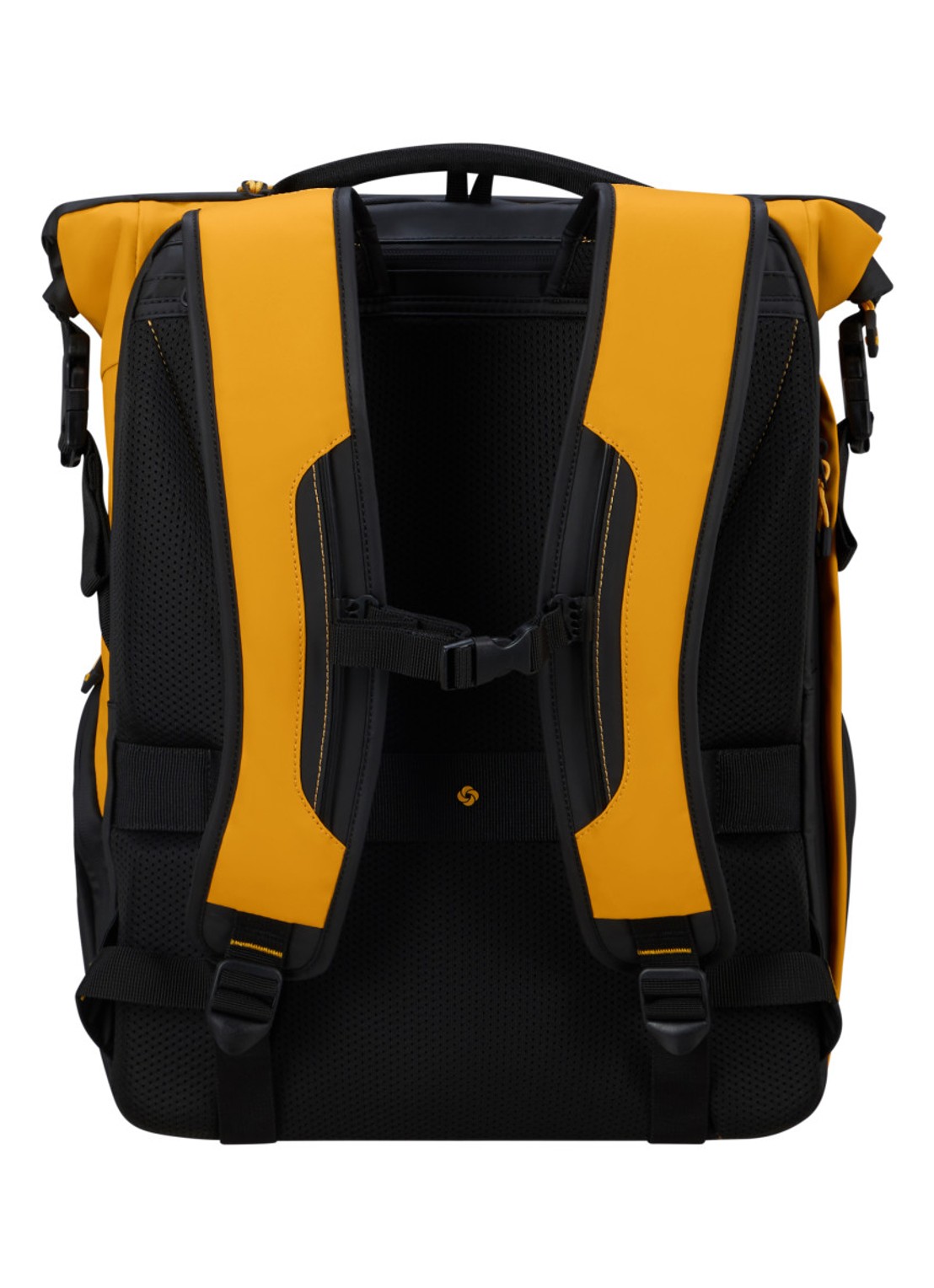 Samsonite diver rugzak L met 17 inch laptopvak - achterkant geel