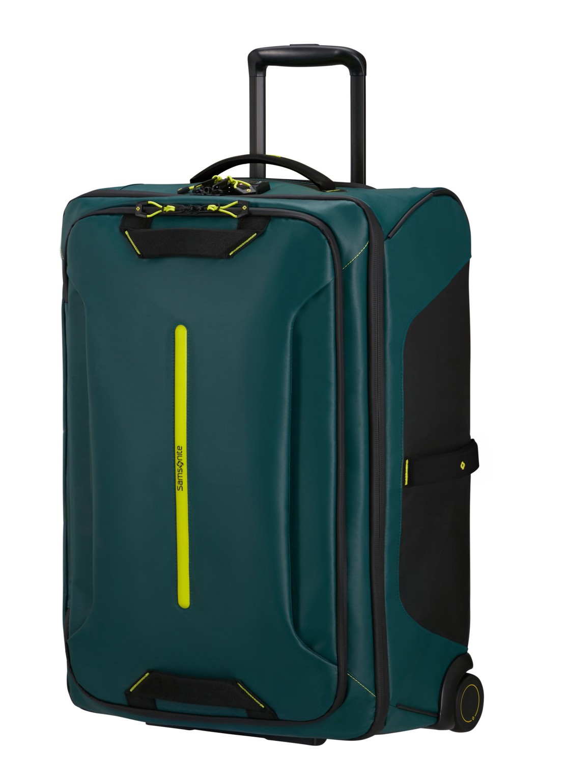 Samsonite diver trolley 67 cm - detail dark teal / lime