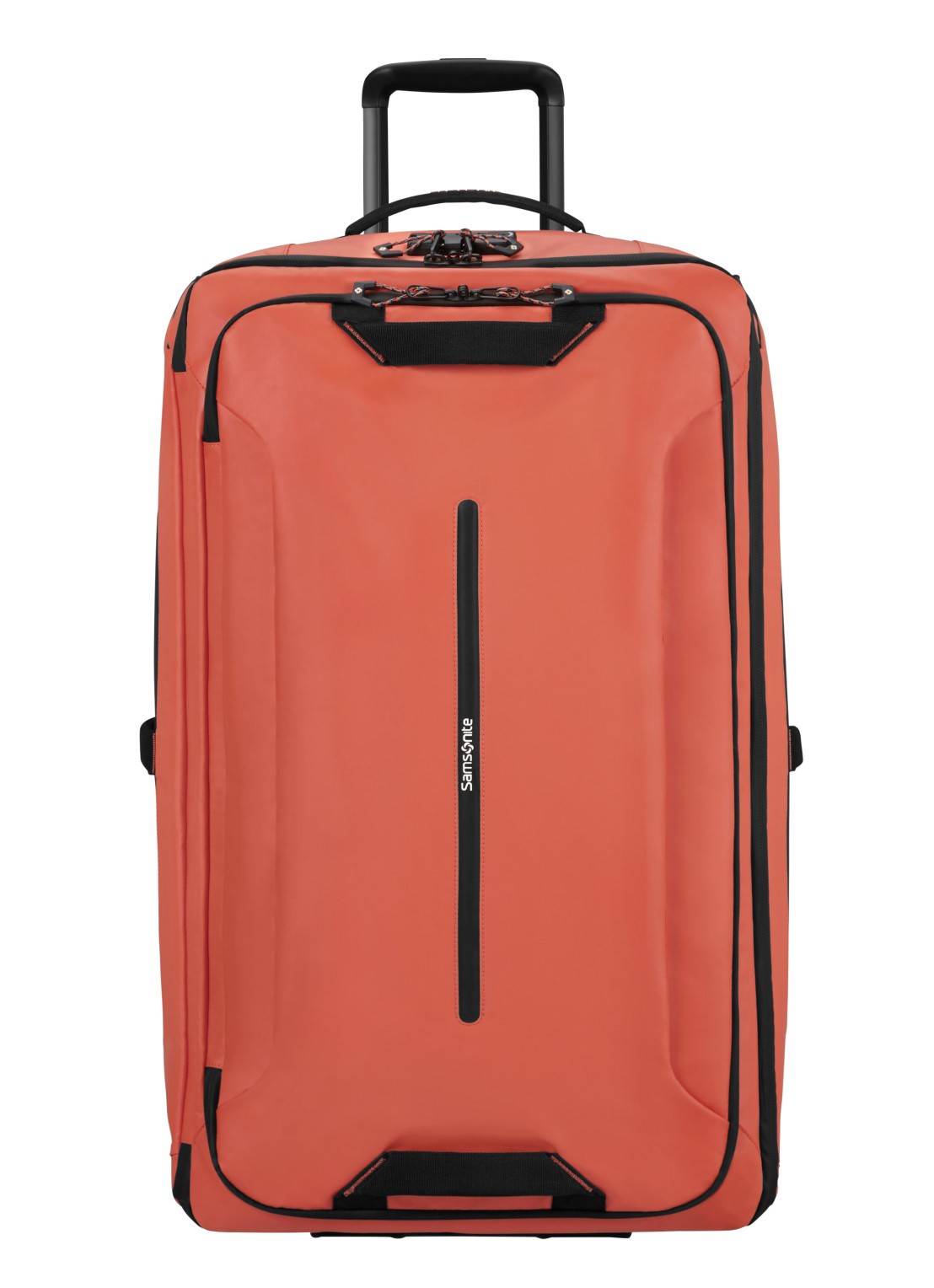 Samsonite ECODIVER DUFFLE/WH 79/29 COFFEE BEAN - voorkant 5 oranjerood