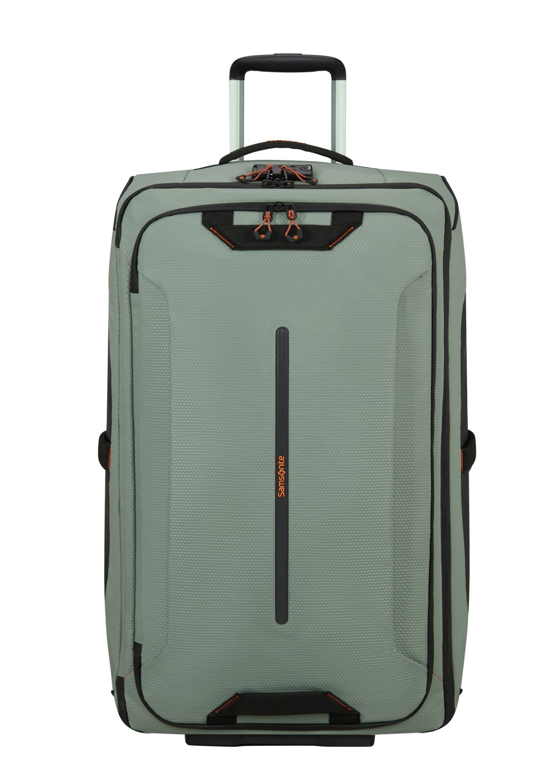 Samsonite ECODIVER DUFFLE/WH 79/29 COFFEE BEAN - voorkant 3 lichtgroen
