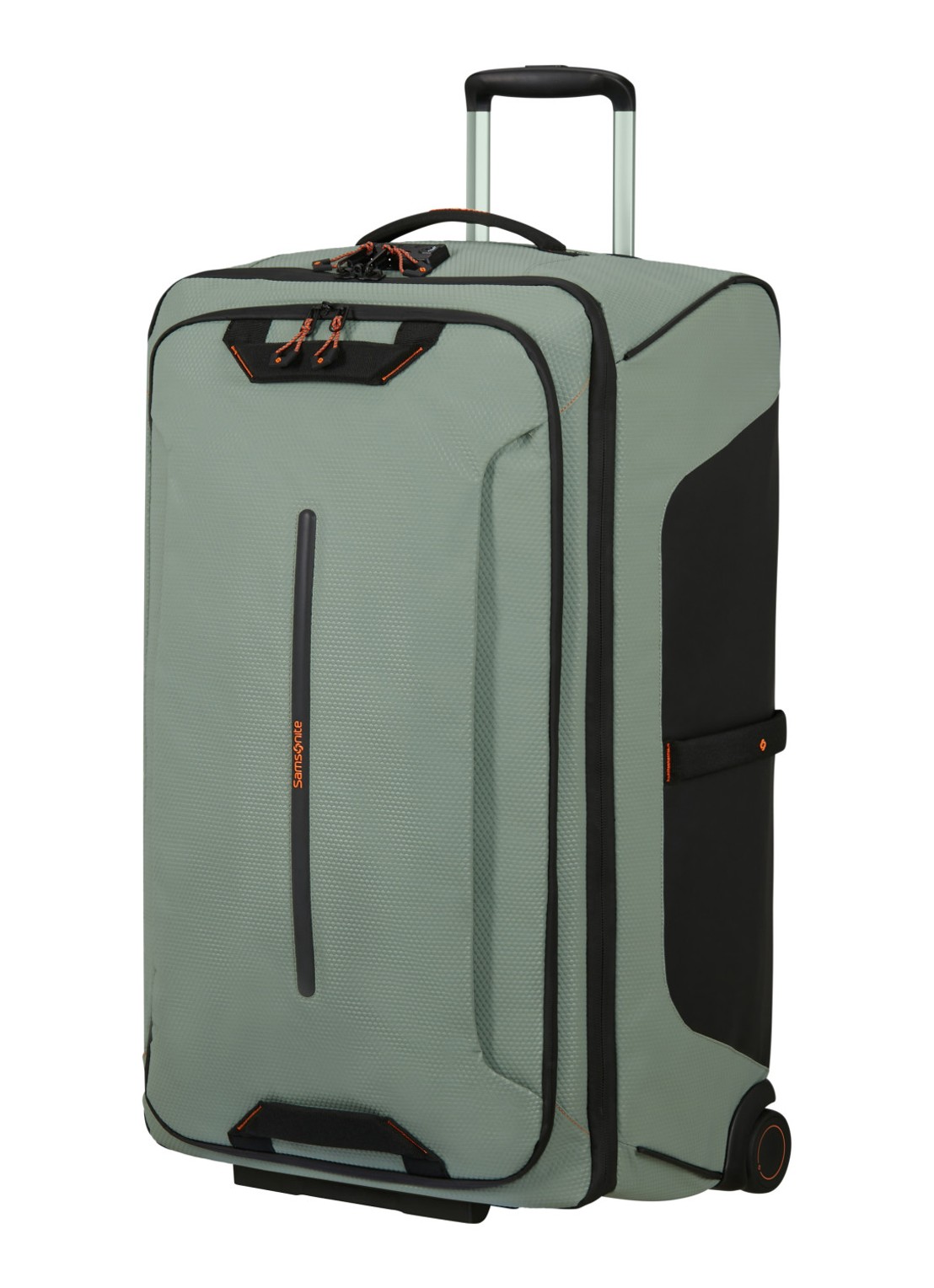 Samsonite ECODIVER DUFFLE/WH 79/29 COFFEE BEAN - voorkant 4 lichtgroen