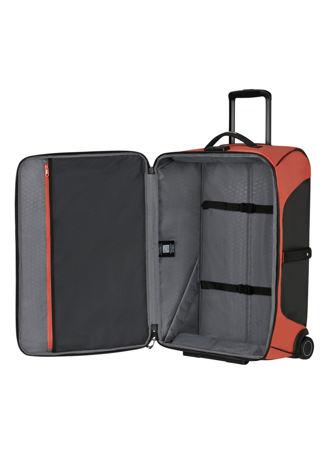 Samsonite Ecodiver trolley 67 cm - achterkant oranjerood