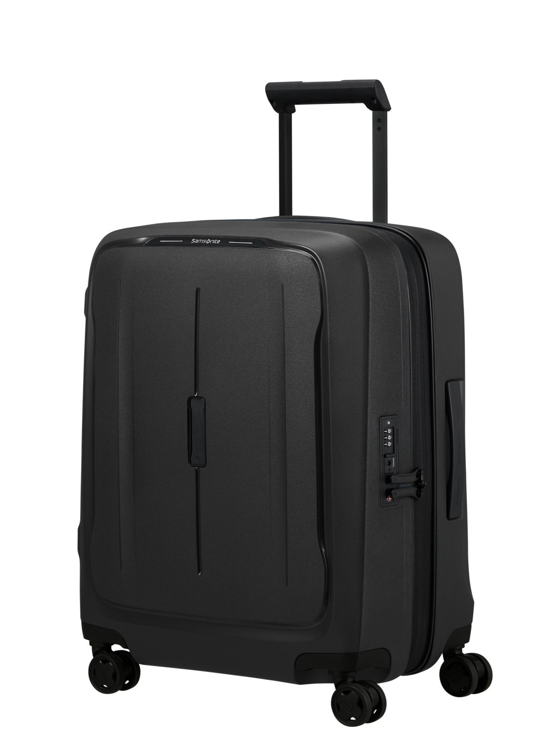 Samsonite Essens vergrootbare spinner 55 cm - voorkant 3 zwart