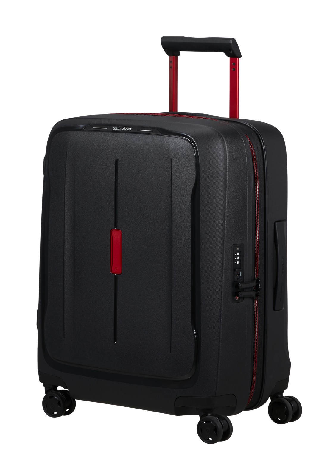 Samsonite Essens vergrootbare spinner 55 cm - voorkant 4 donkerrood