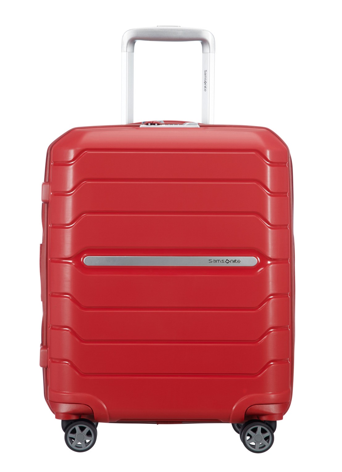Samsonite Flux vergrootbare spinner 55 cm - voorkant 3 rood