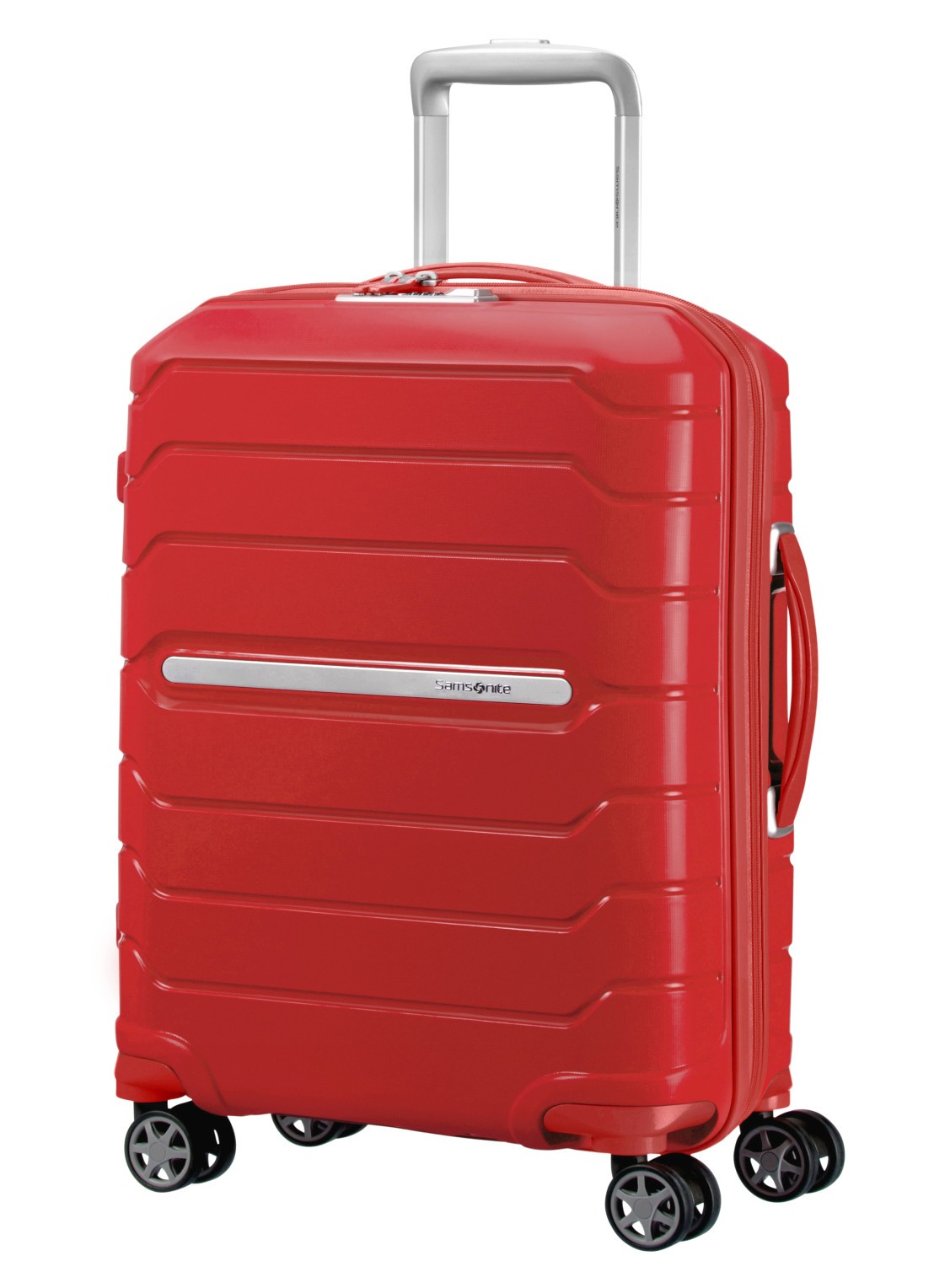 Samsonite Flux vergrootbare spinner 55 cm - voorkant 4 rood