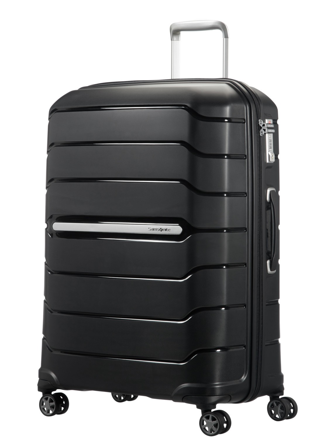 Samsonite Flux vergrootbare spinner 75 cm - voorkant 2 zwart
