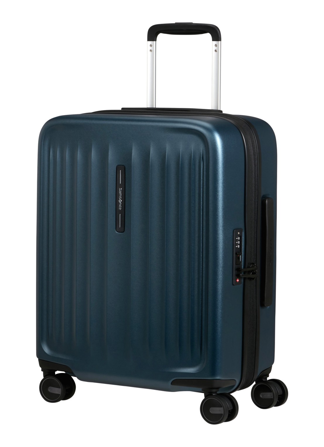 Samsonite Fyrm spinner 55 cm - voorkant 2 staalblauw