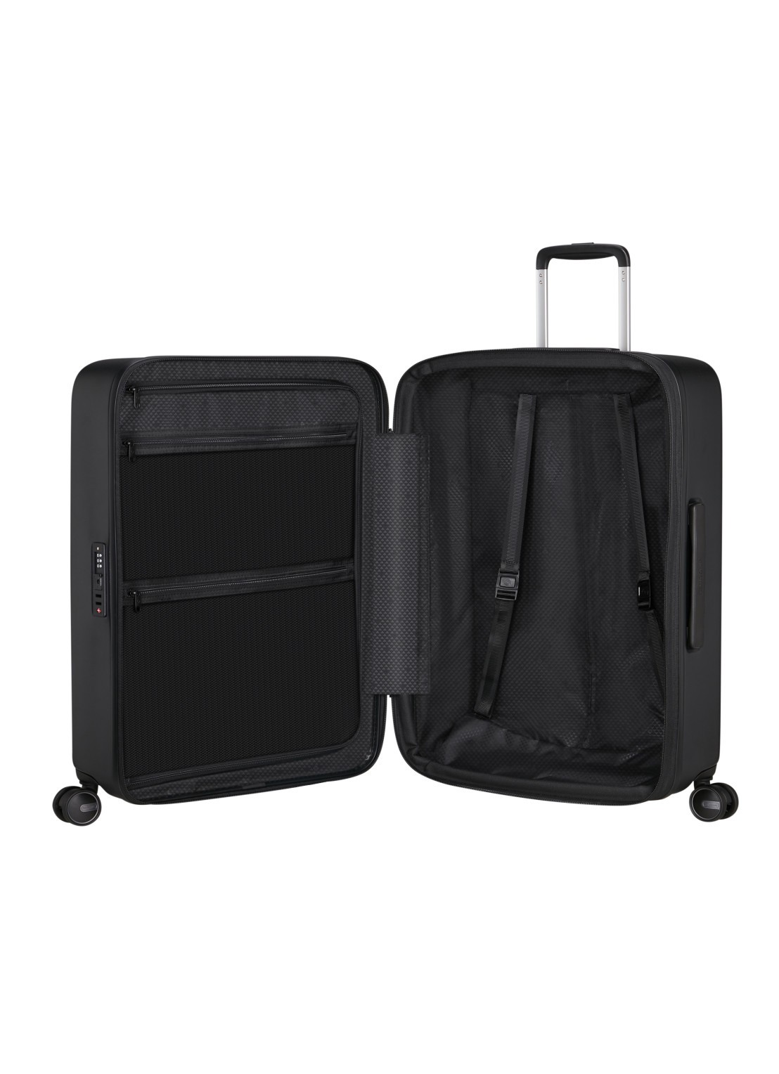 Samsonite Fyrm vergrootbare spinner 67 cm - voorkant 5 black / zwart