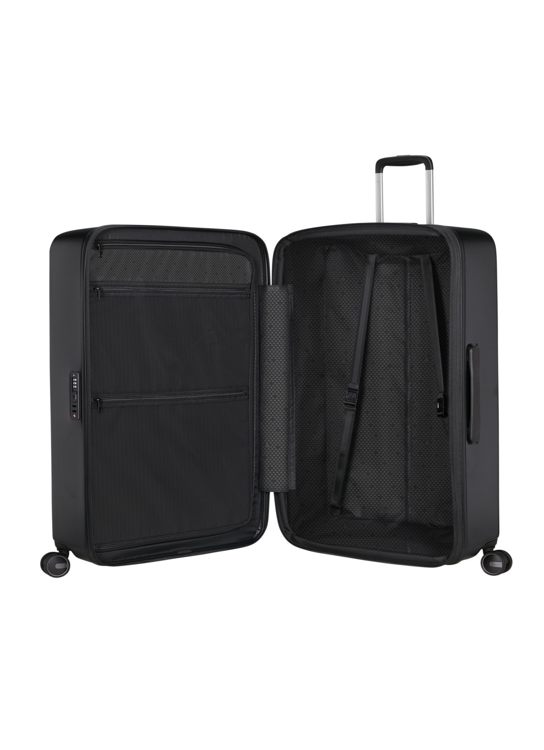 Samsonite Fyrm vergrootbare spinner 77 cm - voorkant 4 black / zwart