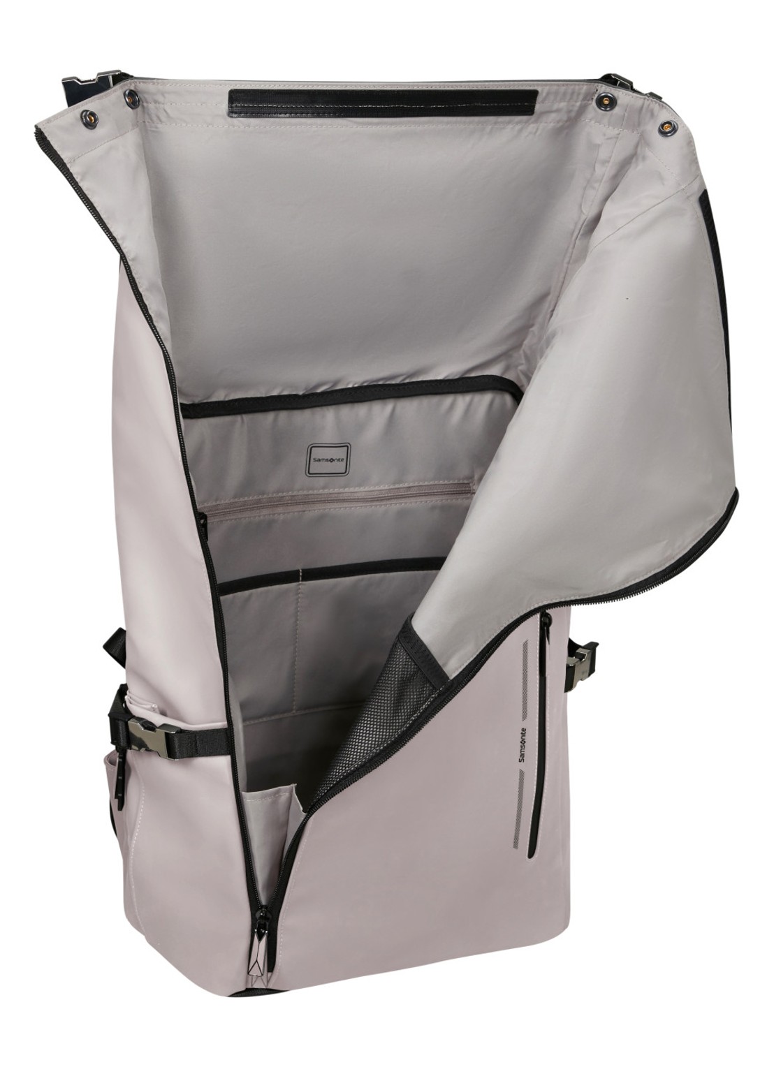 Samsonite Glam-Go rugzak met 15.6 inch laptopvak - achterkant lichtroze