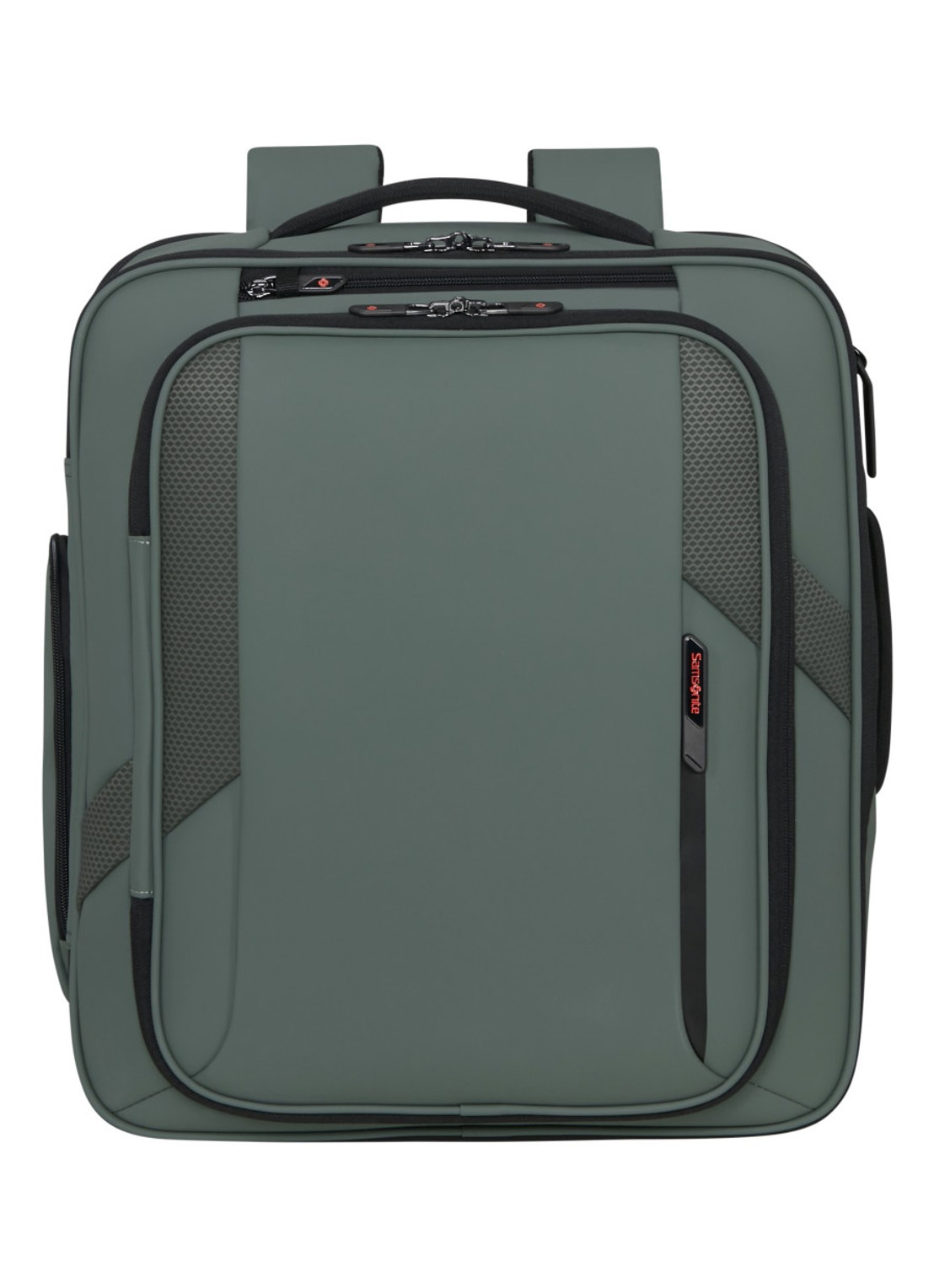 Samsonite Glazed M rugzak met 17 inch laptopvak - voorkant mosgroen
