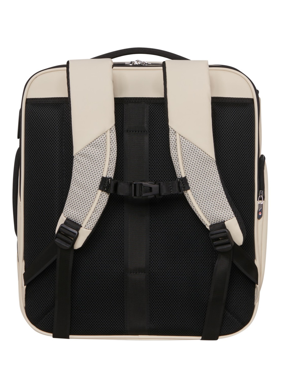 Samsonite Glazed M rugzak met 17 inch laptopvak - achterkant zand