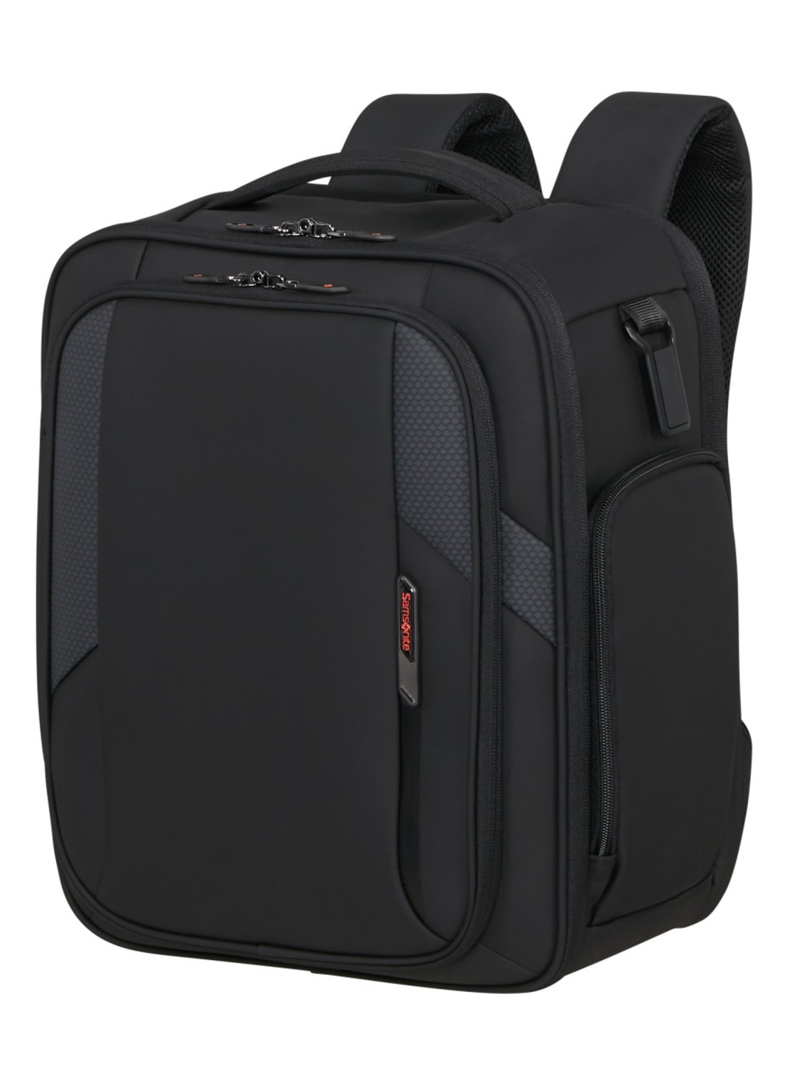 Samsonite Glazed S rugzak met 15 inch laptopvak - voorkant 2 zwart