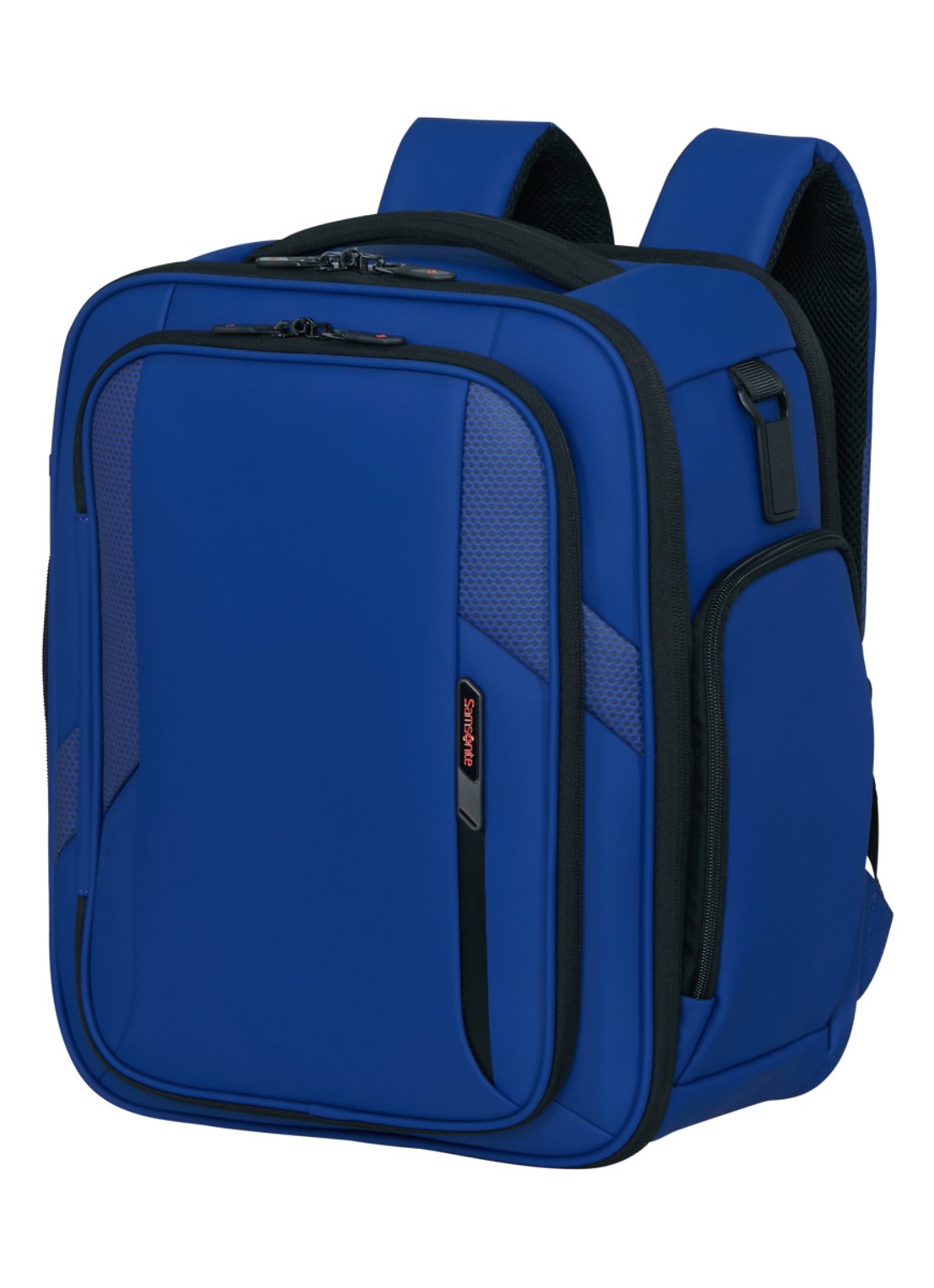 Samsonite Glazed S rugzak met 15 inch laptopvak - voorkant 2 kobaltblauw