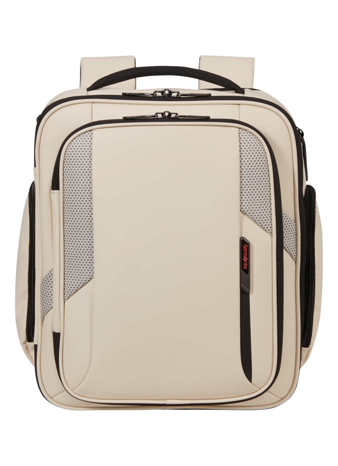 Samsonite Glazed S rugzak met 15 inch laptopvak - voorkant 2 zand