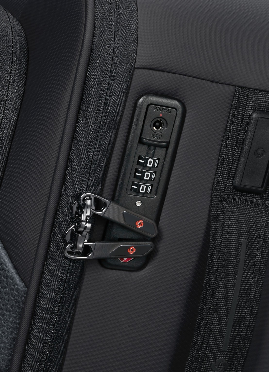 Samsonite Glazed vergrootbare spinner 55 cm - detail 2 zwart