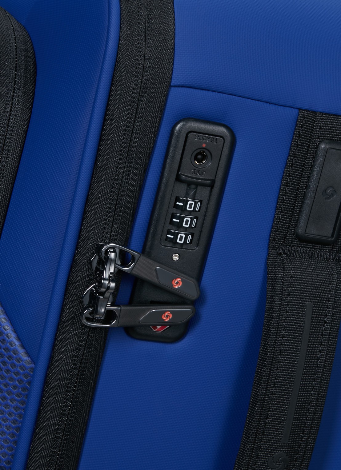 Samsonite Glazed vergrootbare spinner 55 cm - detail 4 kobaltblauw