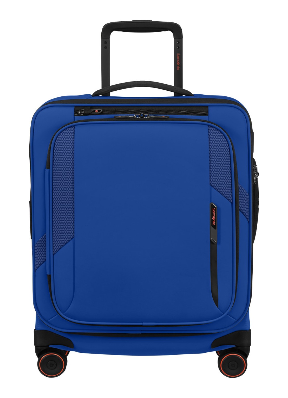Samsonite Glazed vergrootbare spinner 55 cm - voorkant kobaltblauw