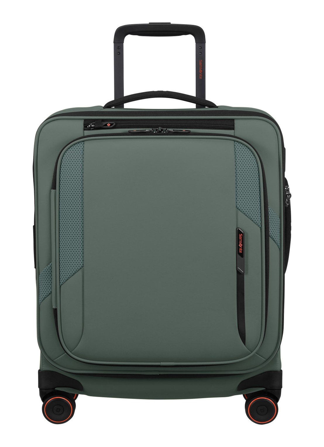Samsonite Glazed vergrootbare spinner 55 cm - voorkant mosgroen