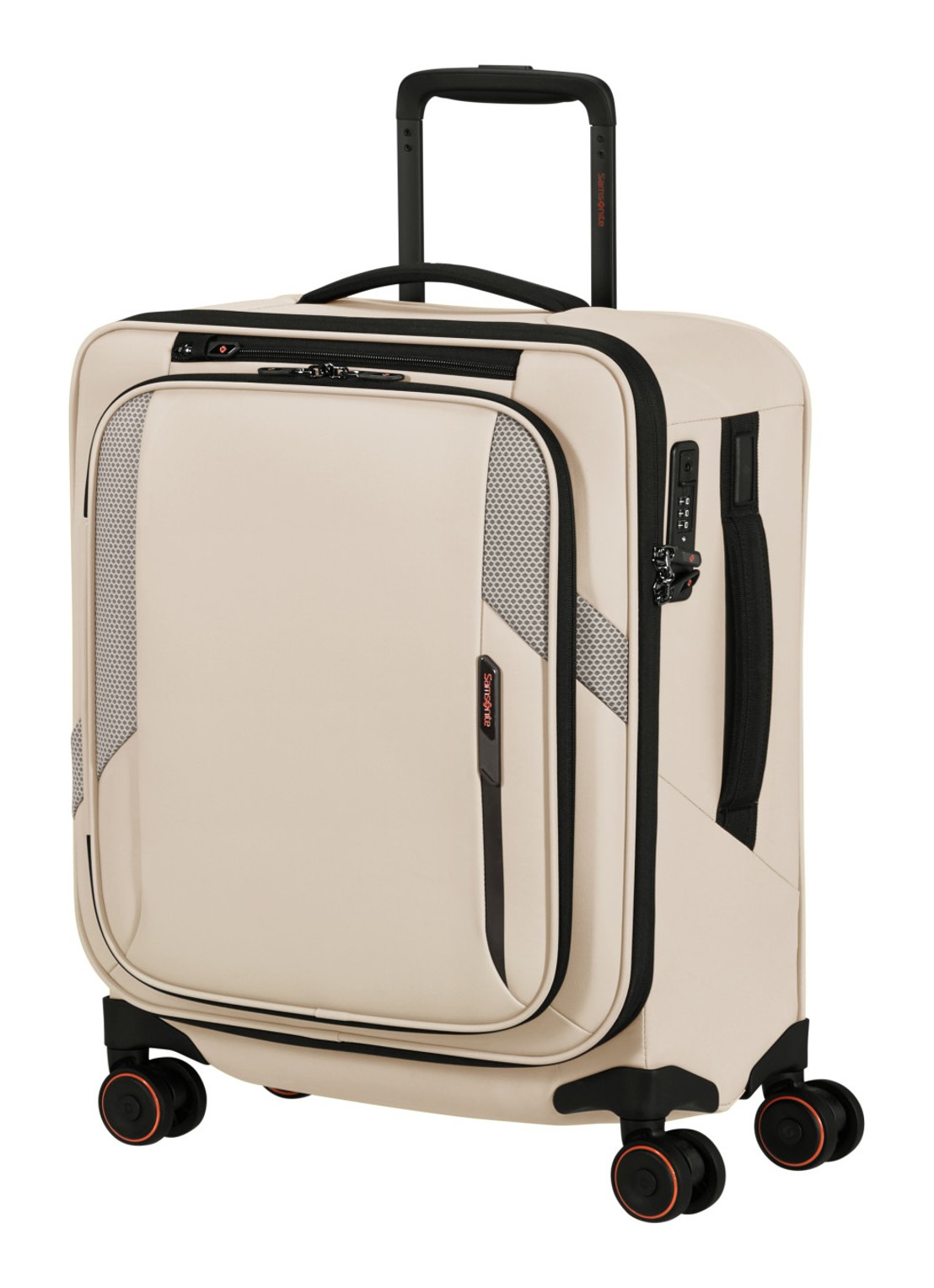 Samsonite Glazed vergrootbare spinner 55 cm - voorkant 5 zand