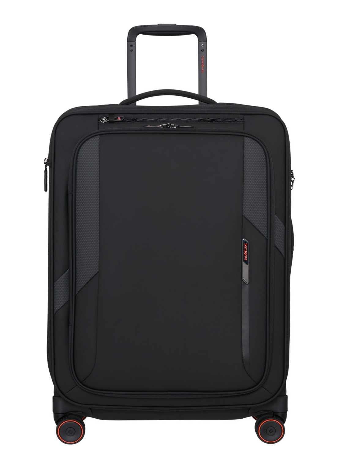 Samsonite Glazed vergrootbare spinner 67 cm - voorkant 4 zwart