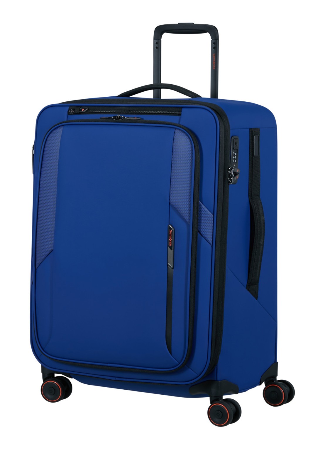 Samsonite Glazed vergrootbare spinner 67 cm - voorkant 5 kobaltblauw