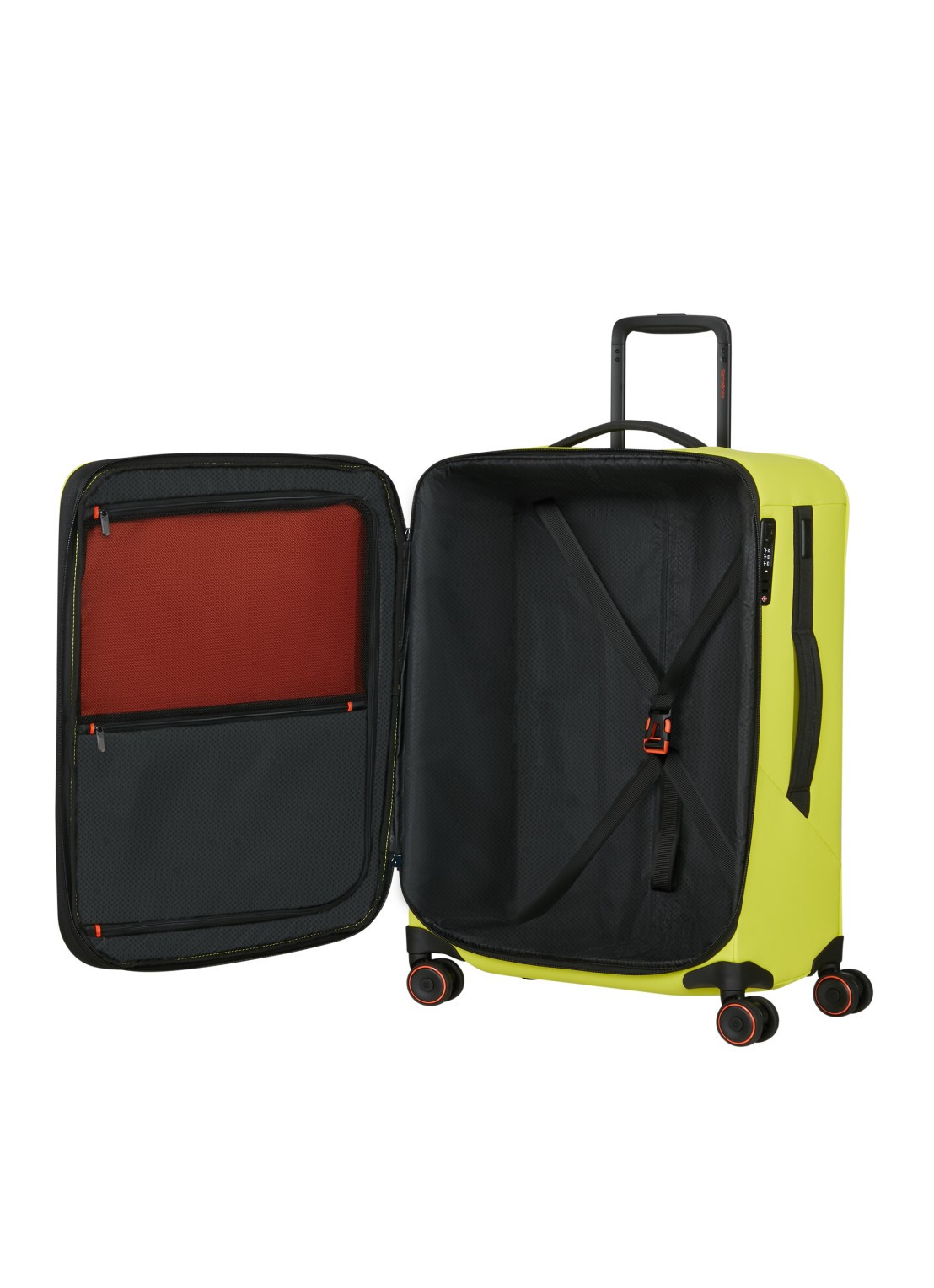 Samsonite Glazed vergrootbare spinner 67 cm - achterkant 3 lime