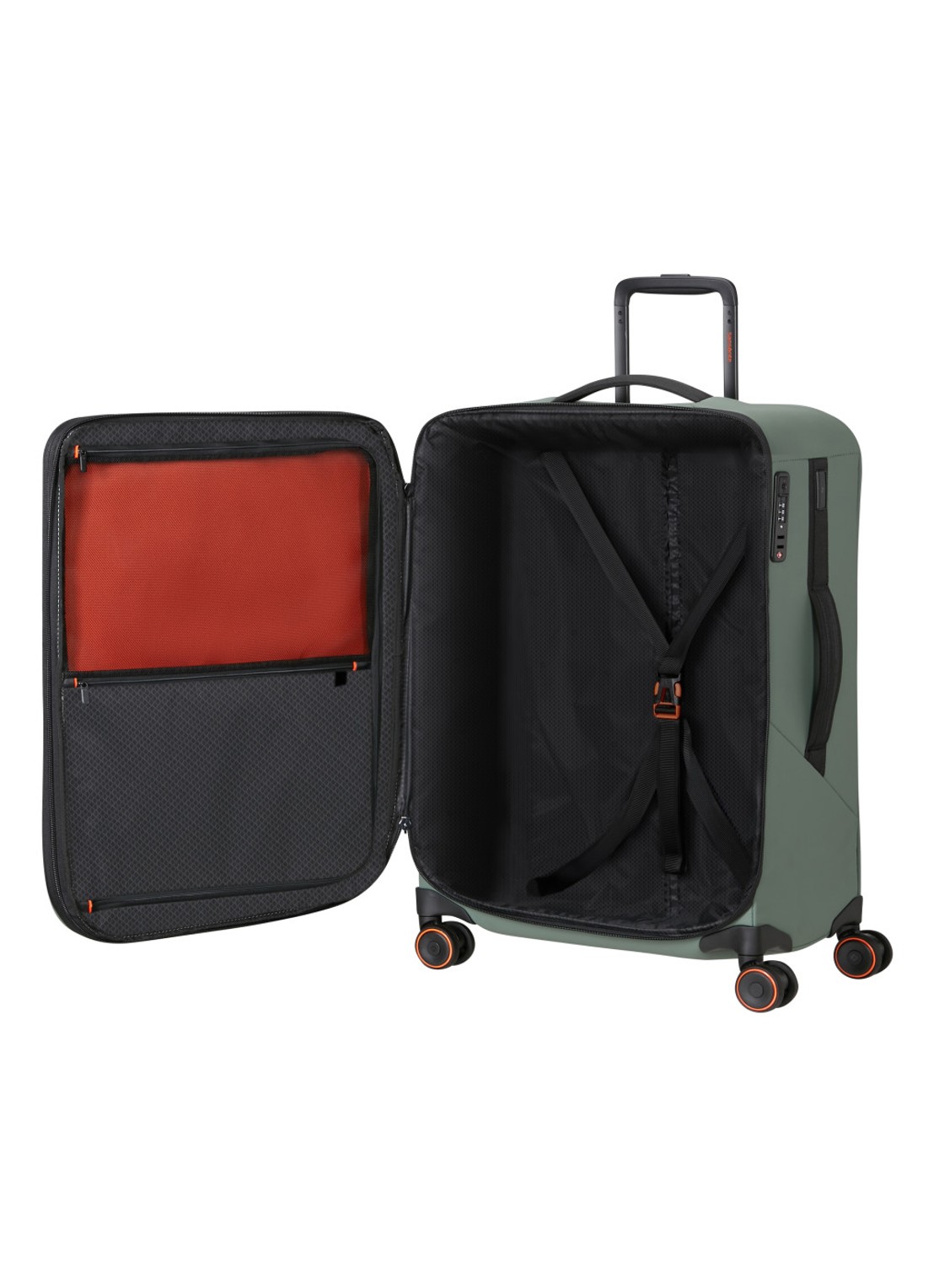 Samsonite Glazed vergrootbare spinner 67 cm - achterkant mosgroen