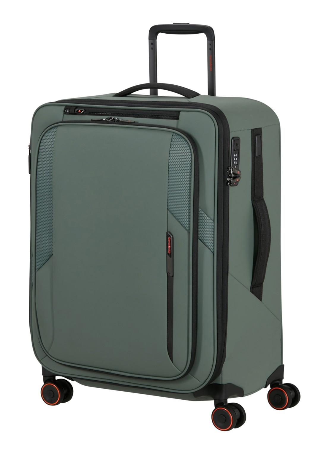 Samsonite Glazed vergrootbare spinner 67 cm - voorkant 5 mosgroen