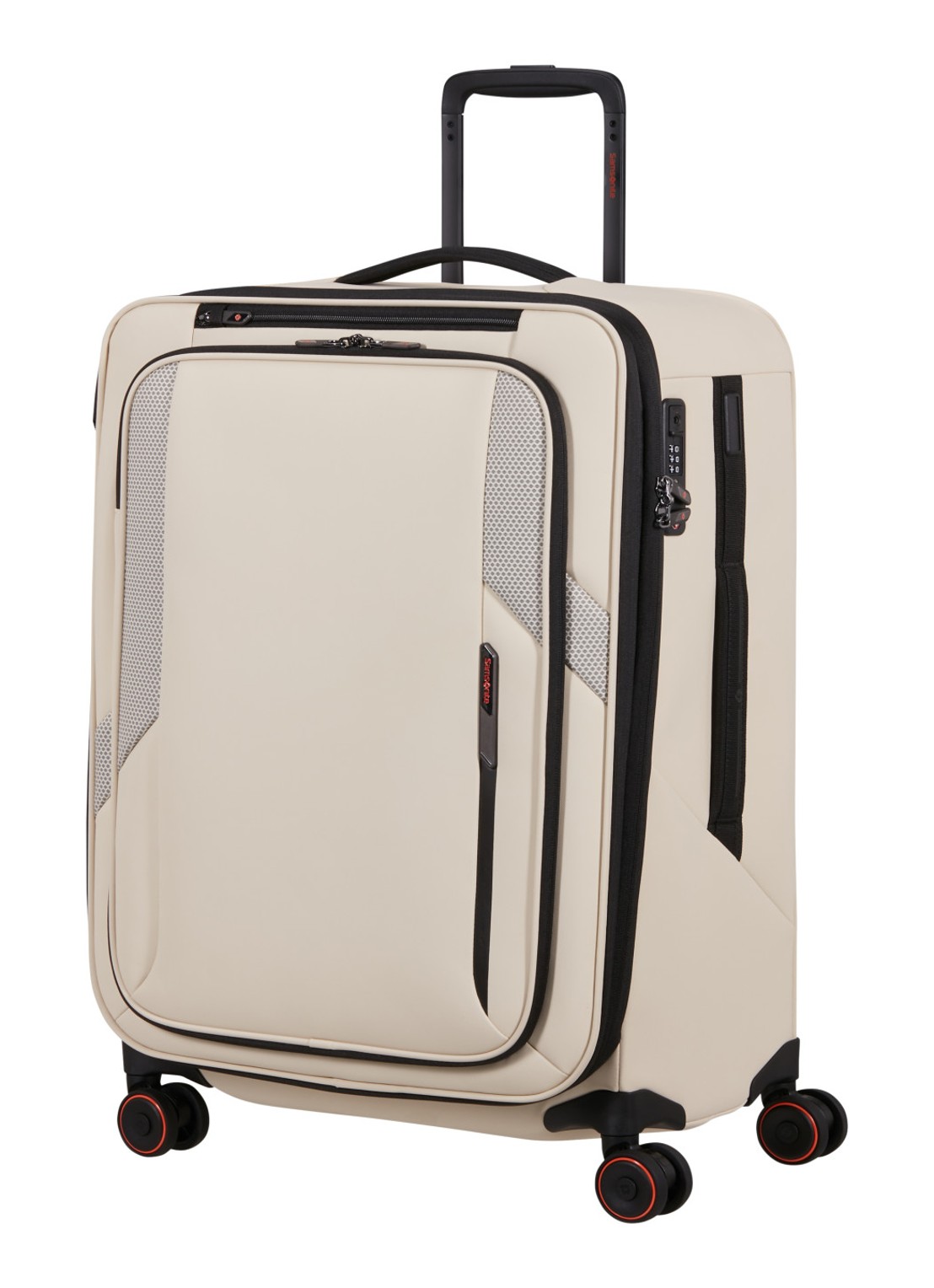 Samsonite Glazed vergrootbare spinner 67 cm - voorkant 2 zand